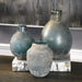 Mercede Vases, S/3 Blue-green w/Textured-Home Accents-Uttermost-Lighting Design Store