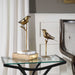 Passerines Sculpture, Set/2 Antiqued Gold Leaf-Home Accents-Uttermost-Lighting Design Store