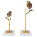 Passerines Sculpture, Set/2 Antiqued Gold Leaf-Home Accents-Uttermost-Lighting Design Store