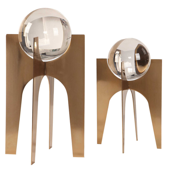 Ellianna Spheres, Set/2 Copper Bronze-Home Accents-Uttermost-Lighting Design Store