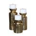 Amina Candleholders, Set/3 Antique Brass-Home Accents-Uttermost-Lighting Design Store