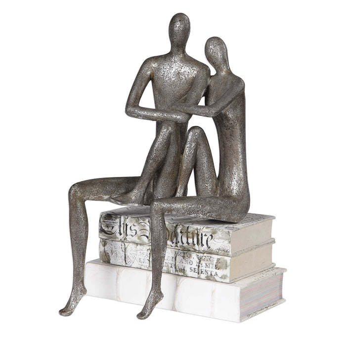Courtship Figurine Antique Nickel-Home Accents-Uttermost-Lighting Design Store