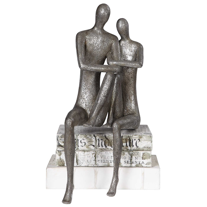 Courtship Figurine Antique Nickel-Home Accents-Uttermost-Lighting Design Store