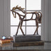 Titan Horse Sculpture Antiqued Bronze With Dark Brown-Home Accents-Uttermost-Lighting Design Store