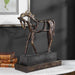Titan Horse Sculpture Antiqued Bronze With Dark Brown-Home Accents-Uttermost-Lighting Design Store