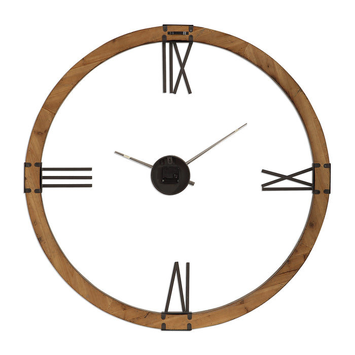 Marcelo Wall Clock Aged Iron-Home Accents-Uttermost-Lighting Design Store