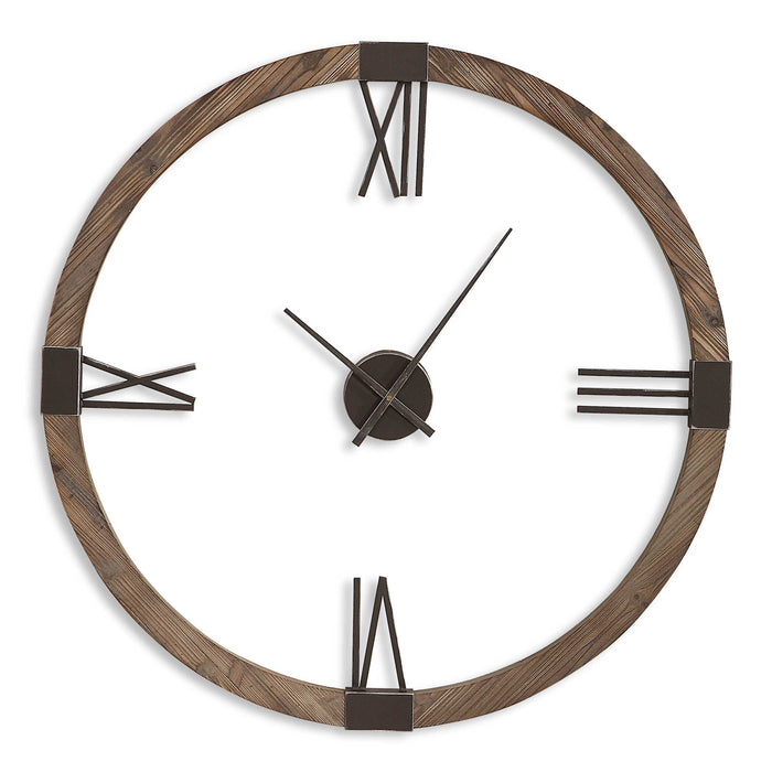 Marcelo Wall Clock Aged Iron-Home Accents-Uttermost-Lighting Design Store