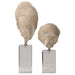 Oyster Sculpture, Set/2 Aged Ivory-Home Accents-Uttermost-Lighting Design Store
