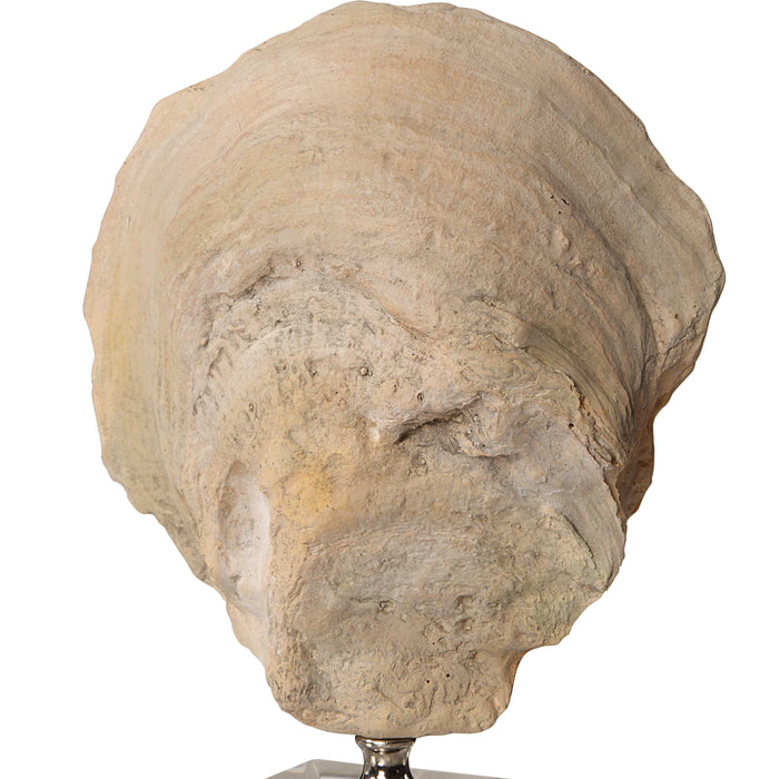 Oyster Sculpture, Set/2 Aged Ivory-Home Accents-Uttermost-Lighting Design Store