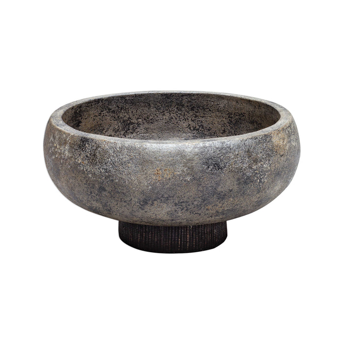 Brixton Bowl Aged Black With Gold-Home Accents-Uttermost-Lighting Design Store