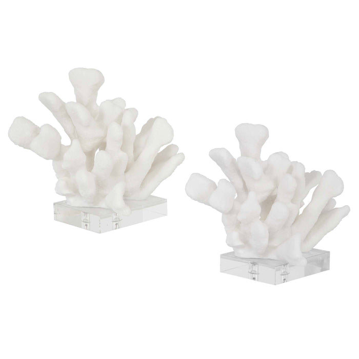 Charbel Bookends, Set/2 White-Home Accents-Uttermost-Lighting Design Store