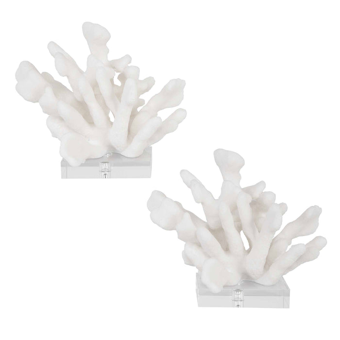 Charbel Bookends, Set/2 White-Home Accents-Uttermost-Lighting Design Store