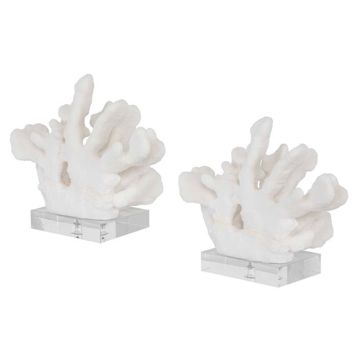 Charbel Bookends, Set/2 White-Home Accents-Uttermost-Lighting Design Store