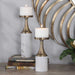 Castiel Candleholders, Set/2 Antique Brushed Brass-Home Accents-Uttermost-Lighting Design Store
