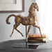 Caballo Sculpture Aged Silver w/Gol-Home Accents-Uttermost-Lighting Design Store