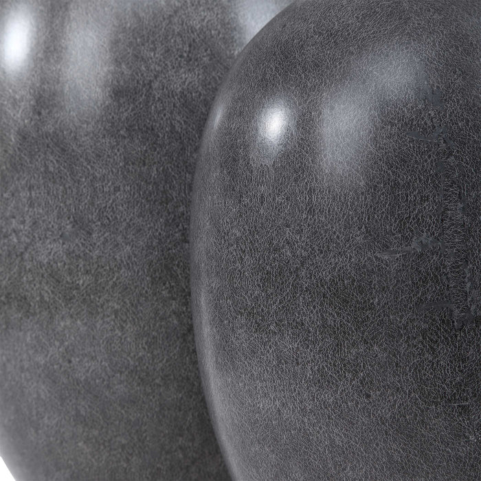Riordan Vases, S/2 Marbled Black/White/Matte White-Home Accents-Uttermost-Lighting Design Store