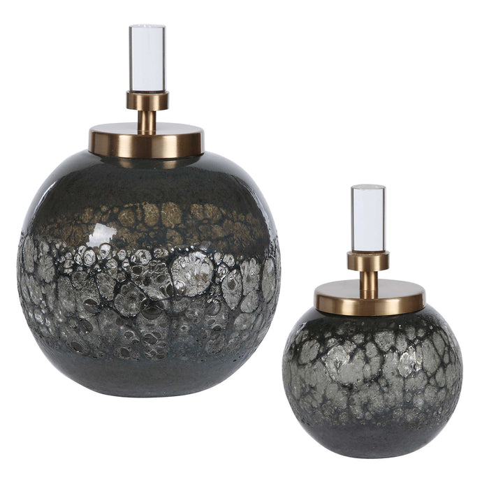 Cessair Bottles, S/2 Brushed Brass-Home Accents-Uttermost-Lighting Design Store