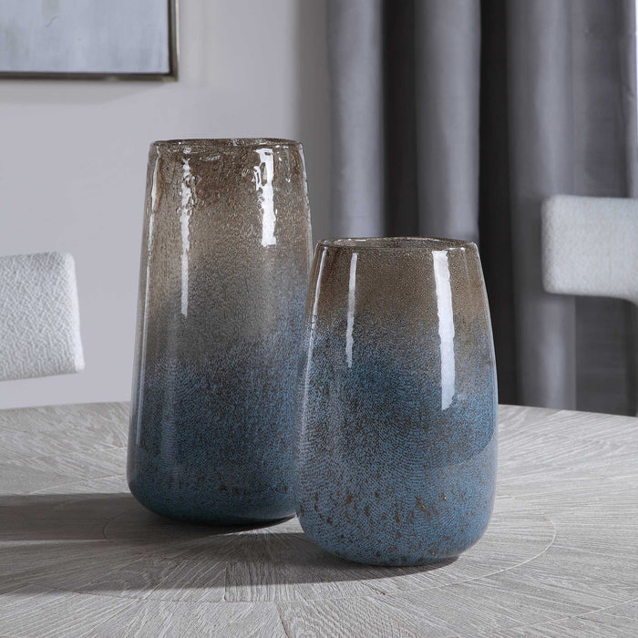 Ione Vases, S/2 Light Blue-Home Accents-Uttermost-Lighting Design Store