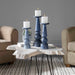 Cassiopeia Candleholders, S/3 Blue/White-Home Accents-Uttermost-Lighting Design Store