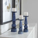 Cassiopeia Candleholders, S/3 Blue/White-Home Accents-Uttermost-Lighting Design Store