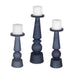 Cassiopeia Candleholders, S/3 Blue/White-Home Accents-Uttermost-Lighting Design Store