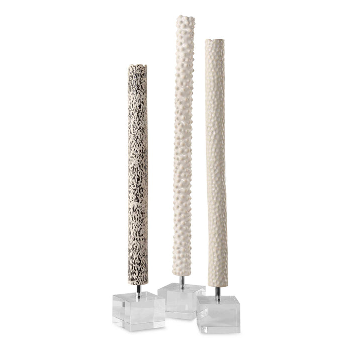 Makira Sculptures, S/3 Polished Chrome-Home Accents-Uttermost-Lighting Design Store