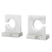 Clarin Bookends, S/2 Clean, White And Gray-Home Accents-Uttermost-Lighting Design Store