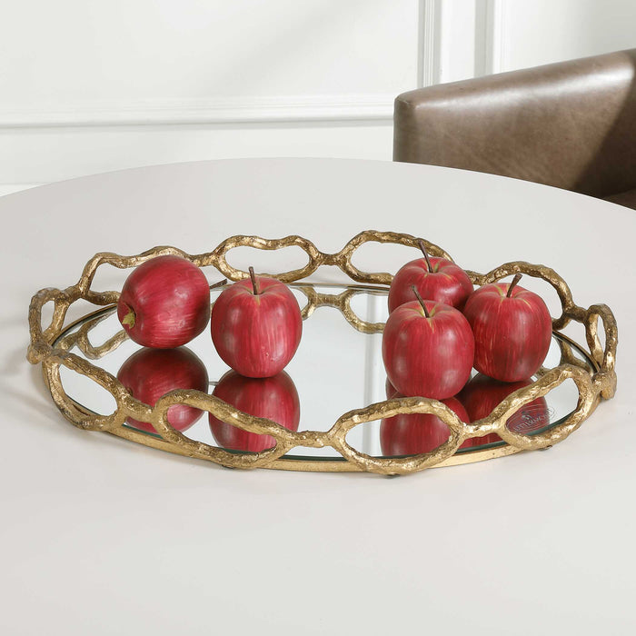 Cable Tray Gold Leaf-Home Accents-Uttermost-Lighting Design Store