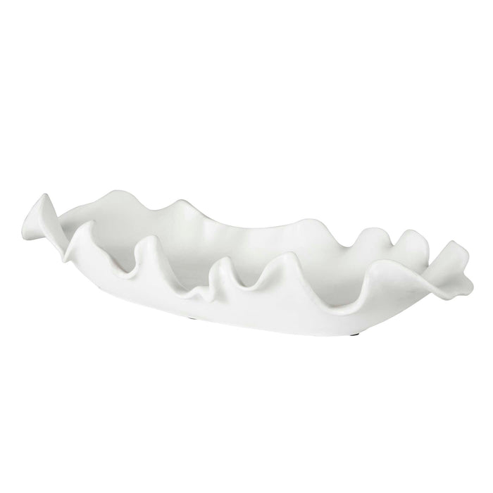 Ruffled Bowl Matte White-Home Accents-Uttermost-Lighting Design Store