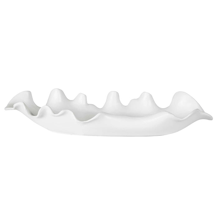 Ruffled Bowl Matte White-Home Accents-Uttermost-Lighting Design Store