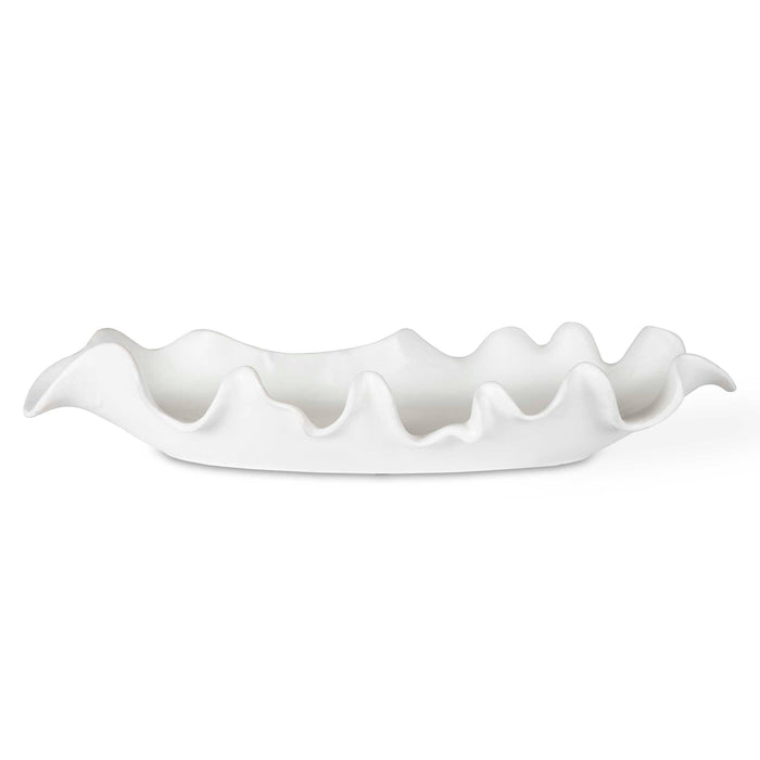 Ruffled Bowl Matte White-Home Accents-Uttermost-Lighting Design Store
