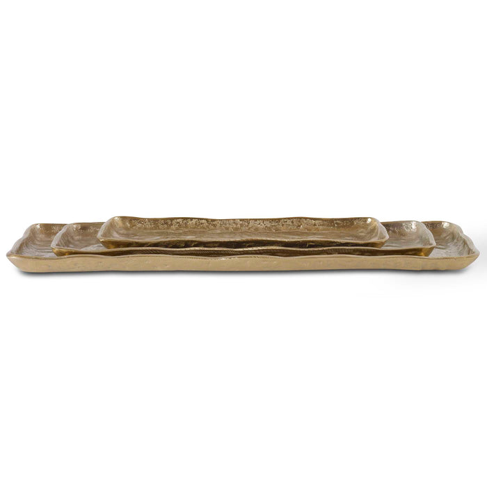 Artisan Trays, S/3 Antique Gold-Home Accents-Uttermost-Lighting Design Store