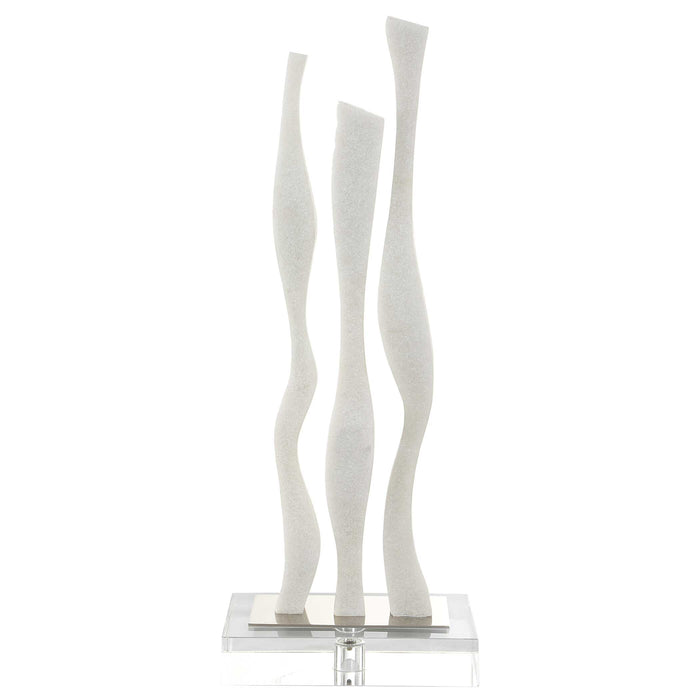 Gale Sculpture White Marble-Home Accents-Uttermost-Lighting Design Store
