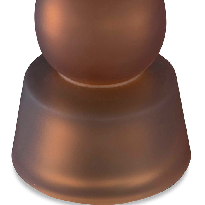 Cassiopeia Candleholders, S/3 Matte Butter Rum Glass-Home Accents-Uttermost-Lighting Design Store