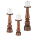 Cassiopeia Candleholders, S/3 Matte Butter Rum Glass-Home Accents-Uttermost-Lighting Design Store