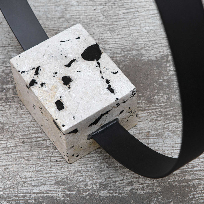 Around Again Sculpture Brushed Satin Black-Home Accents-Uttermost-Lighting Design Store