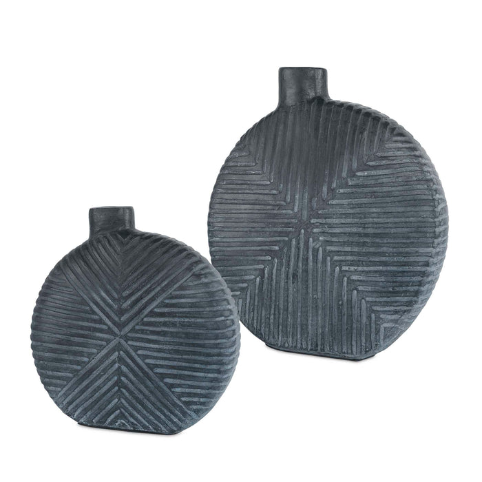 Viewpoint Vases, Set/2 Aged Black-Home Accents-Uttermost-Lighting Design Store