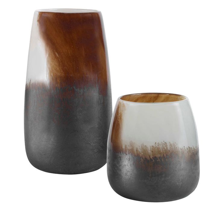 Desert Wind Vases, S/2 Dark Bronze-Home Accents-Uttermost-Lighting Design Store