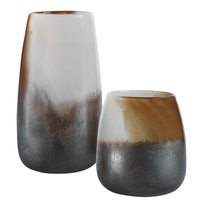 Desert Wind Vases, S/2 Dark Bronze-Home Accents-Uttermost-Lighting Design Store