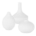 Apothecary Vases, Set/3 Satin White-Home Accents-Uttermost-Lighting Design Store
