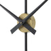 Time Flies Wall Clock Brushed Brass With Satin Black-Home Accents-Uttermost-Lighting Design Store