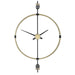Time Flies Wall Clock Brushed Brass With Satin Black-Home Accents-Uttermost-Lighting Design Store