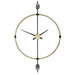 Time Flies Wall Clock Brushed Brass With Satin Black-Home Accents-Uttermost-Lighting Design Store
