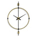Time Flies Wall Clock Brushed Brass With Satin Black-Home Accents-Uttermost-Lighting Design Store