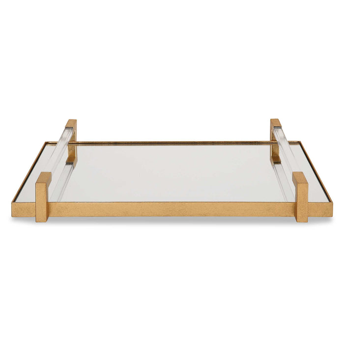 Deki Tray Antiqued Gold Leaf-Home Accents-Uttermost-Lighting Design Store