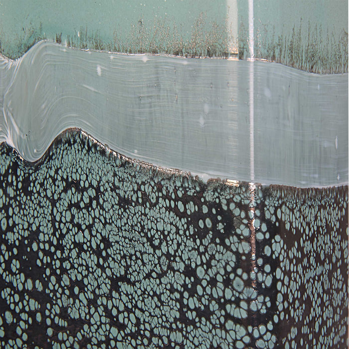 Fuze Vases, Set Of 2 Aqua And Bronze-Home Accents-Uttermost-Lighting Design Store