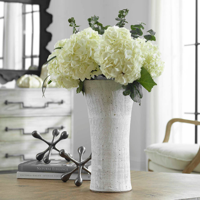 Floreana Vase White-Home Accents-Uttermost-Lighting Design Store