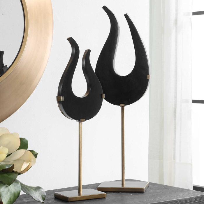 Black Sculptures, S/2-Uttermost-Lighting Design Store