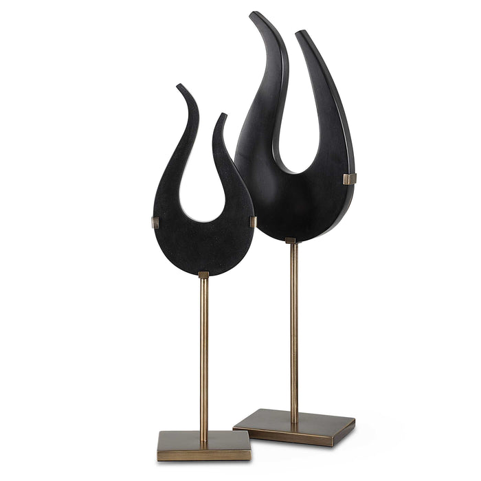 Black Sculptures, S/2-Uttermost-Lighting Design Store