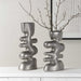 Free Flowing Vases Set/2 Tarnished Nickel Glaze-Home Accents-Uttermost-Lighting Design Store